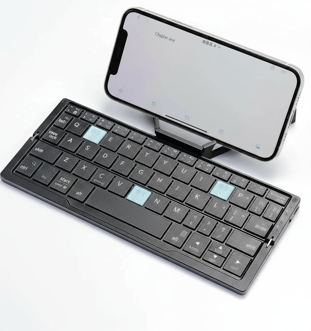 Wireless Keyboard with Slim Design and Magnetic Stand
