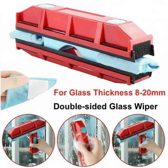 Window Cleaning Tool with Magnetic Double-Sided Design