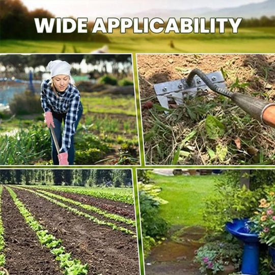 Garden Rake with Carbon Steel Construction and Ergonomic Handle