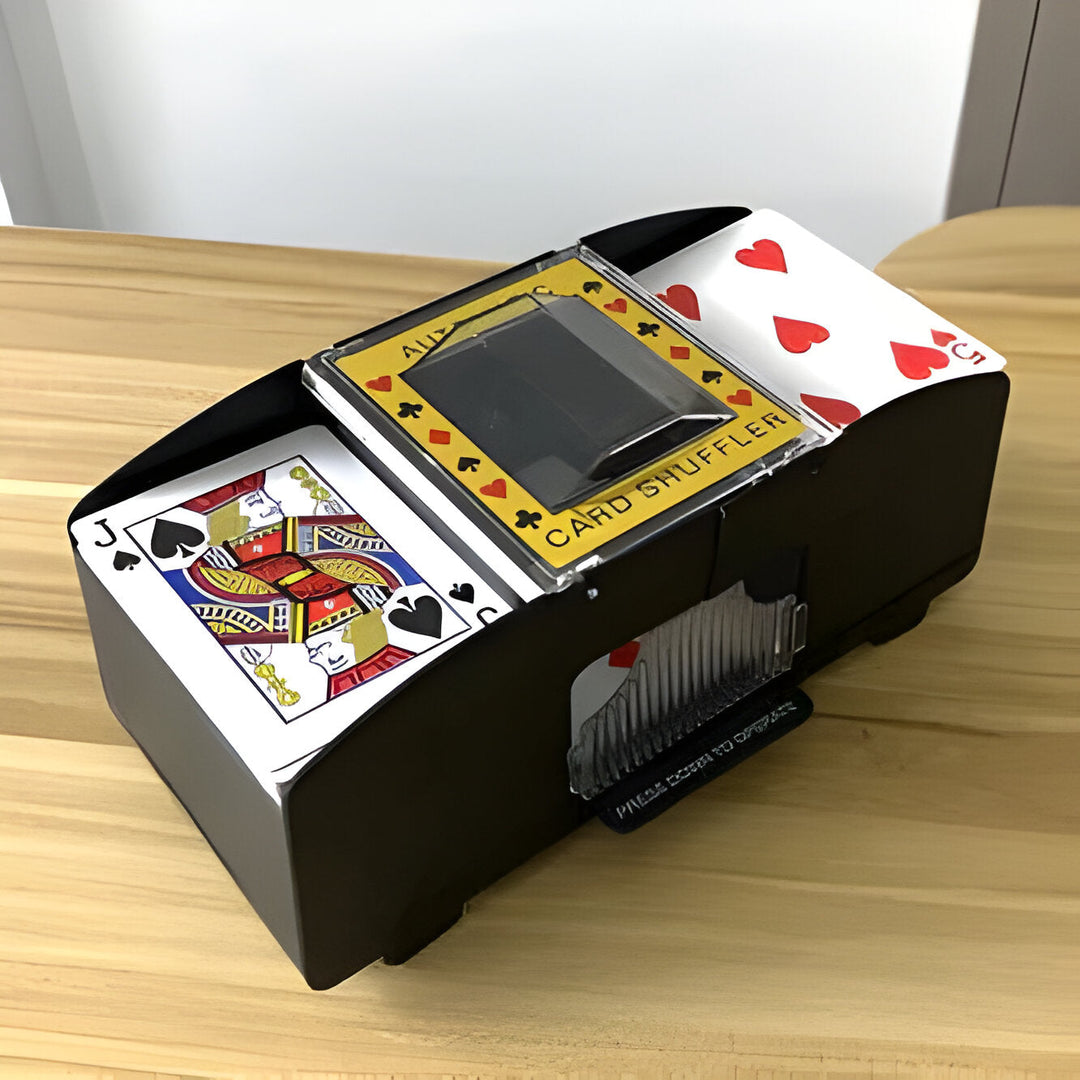 Card Shuffler with Automatic Operation and Multiple Deck Sizes