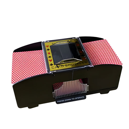 Card Shuffler with Automatic Operation and Multiple Deck Sizes