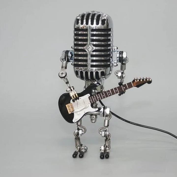 Desk Lamp with Guitar and Microphone Design