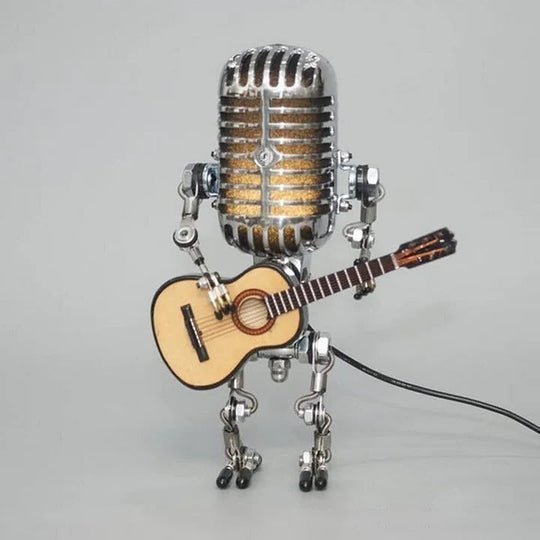 Desk Lamp with Guitar and Microphone Design
