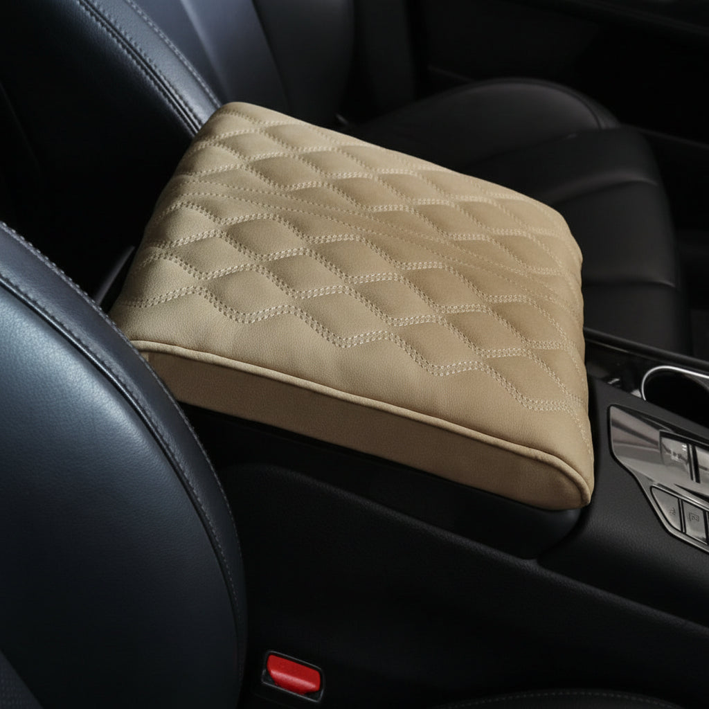 Car Armrest Pad with Soft Cushion and Non-Slip Design