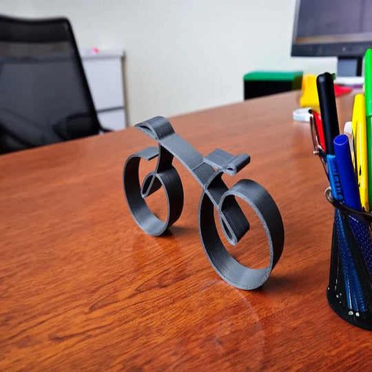 Bicycle Sculpture with Wire Frame Design and Desk Display