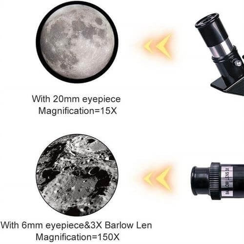 Telescope with Multiple Eyepieces and High Magnification