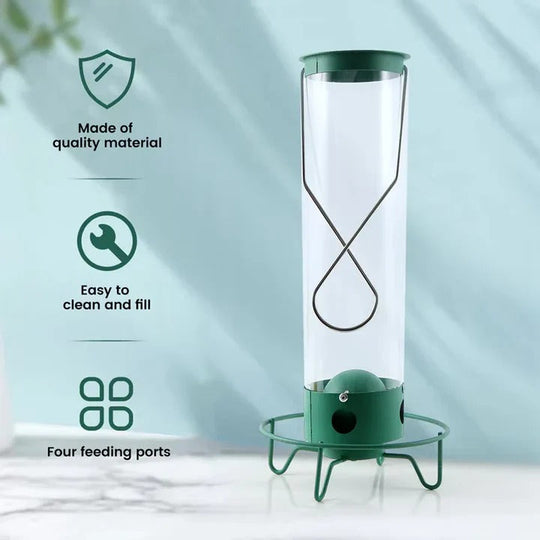 Bird Feeder with Squirrel Guard and Easy Refilling