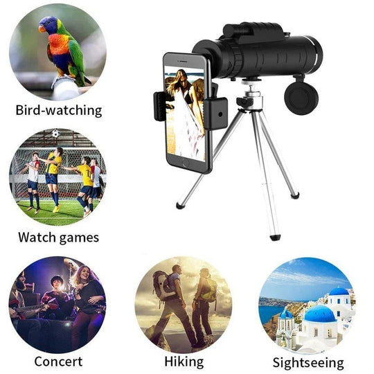 Telescope with Tripod and Smartphone Holder