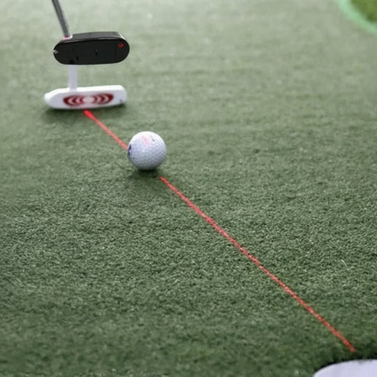 Golf Training Aid with Laser Alignment and Shaft Mounting