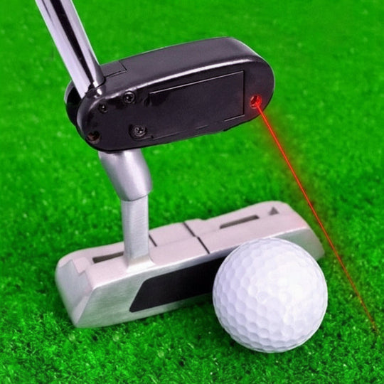 Golf Training Aid with Laser Alignment and Shaft Mounting