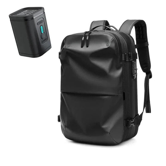 Travel Backpack with Compression System and Secure Zippers