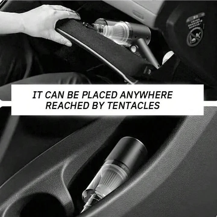 Cordless Car Vacuum with USB Charging and Handheld Design