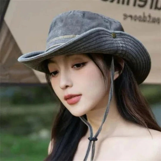 Bucket Hat with Adjustable Strap and Ventilation Panels