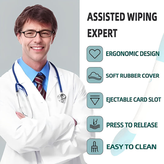 Toilet Aid with Extended Reach and Grip Handle