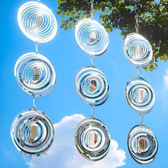 Bird Deterrent Device with Reflective Design and Hanging Setup