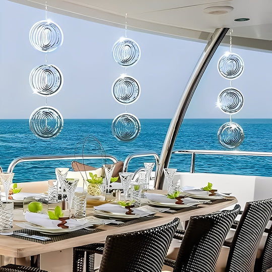 Bird Deterrent Device with Reflective Design and Hanging Setup