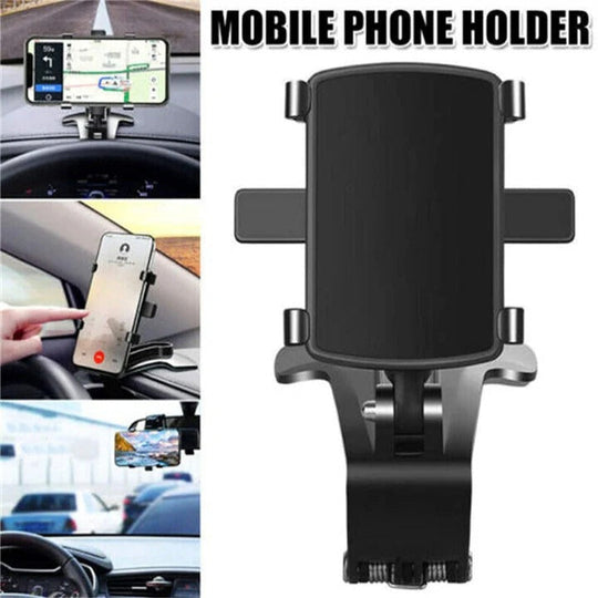 Car Phone Holder with Adjustable Rotation and Versatile Mounting