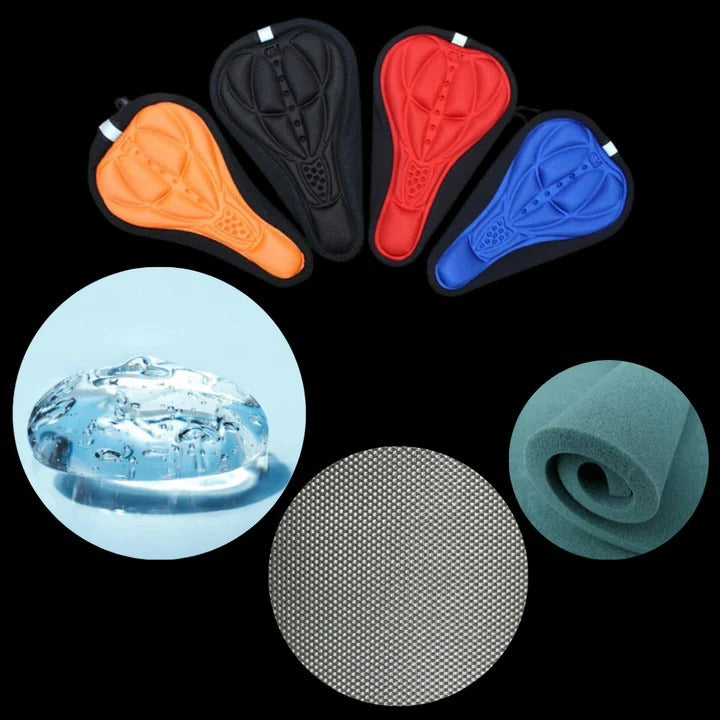 Bike Saddle Cover with Gel Padding and Adjustable Fit