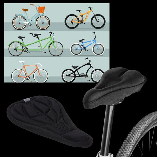 Bike Saddle Cover with Gel Padding and Adjustable Fit