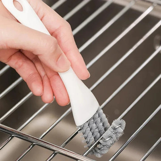 Grill Brush with V-Shape Head and Scraper