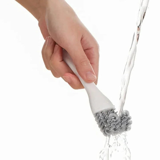 Grill Brush with V-Shape Head and Scraper