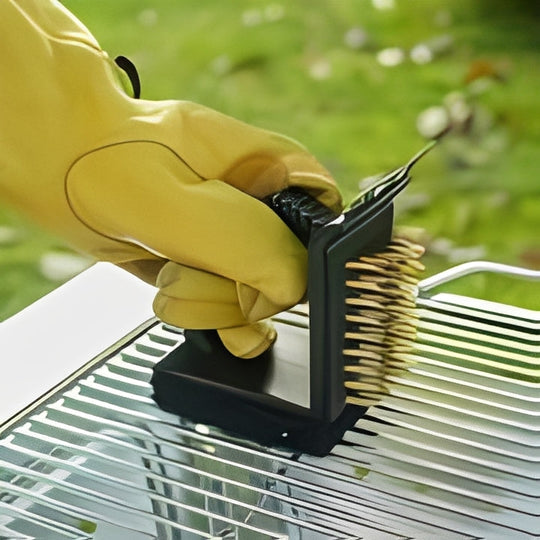 Grill Brush with Scraper and Sponge Pad