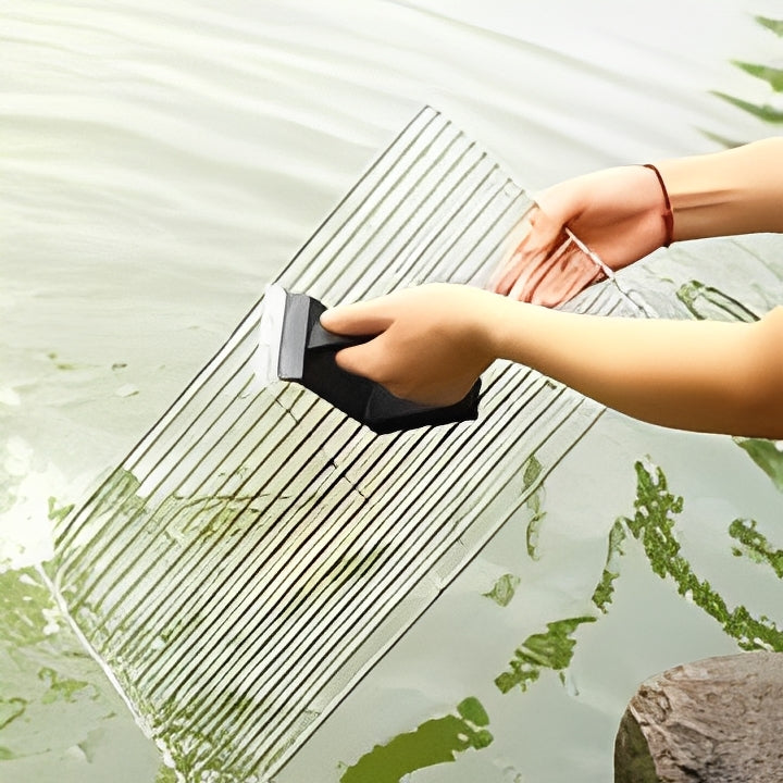 Grill Brush with Scraper and Sponge Pad