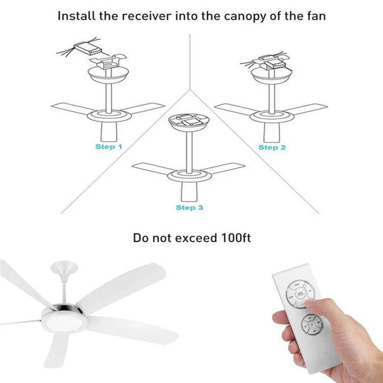 Ceiling Fan with Remote Control and Light Fixture