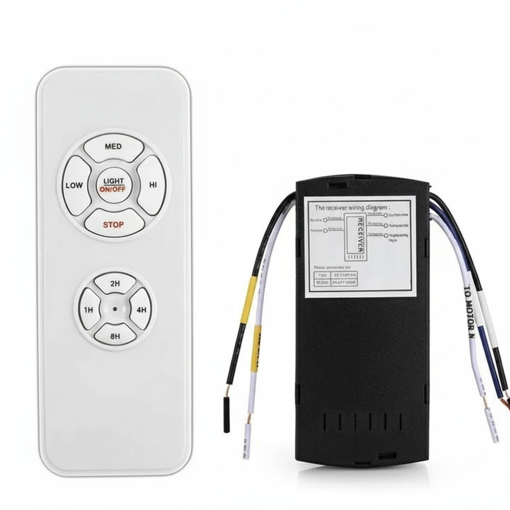 Ceiling Fan with Remote Control and Light Fixture