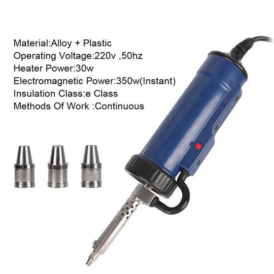 Desoldering Tool with Trigger Control and Three Nozzles