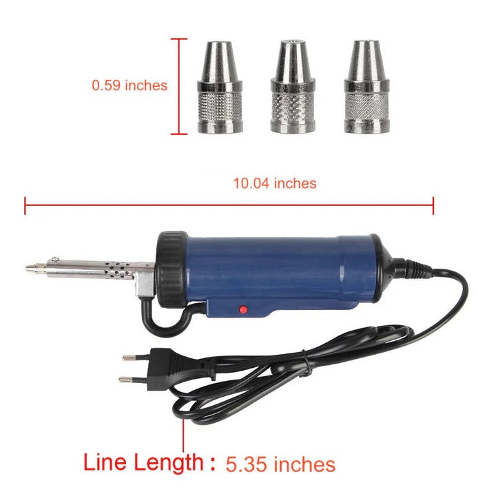 Desoldering Tool with Trigger Control and Three Nozzles