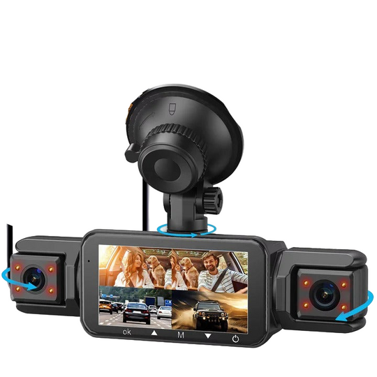 Dash Cam with Four Cameras and WiFi