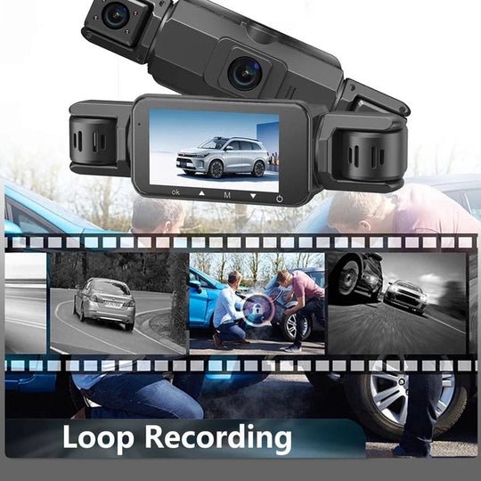 Dash Cam with Four Cameras and WiFi