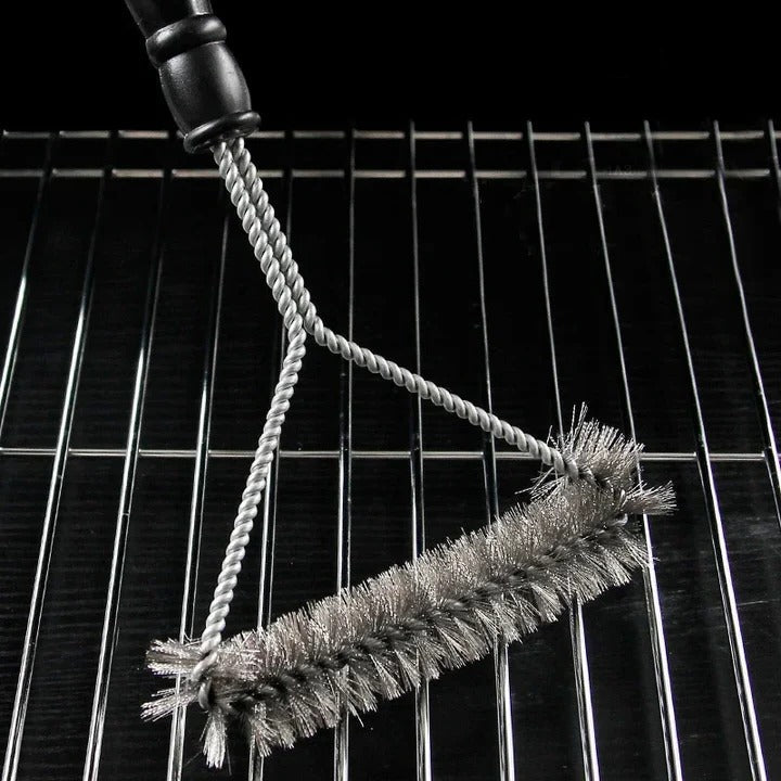 Grill Brush with Stainless Steel Bristles and Scraper