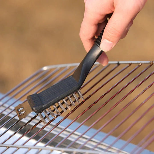 Grill Brush with Stainless Steel Bristles and Scraper