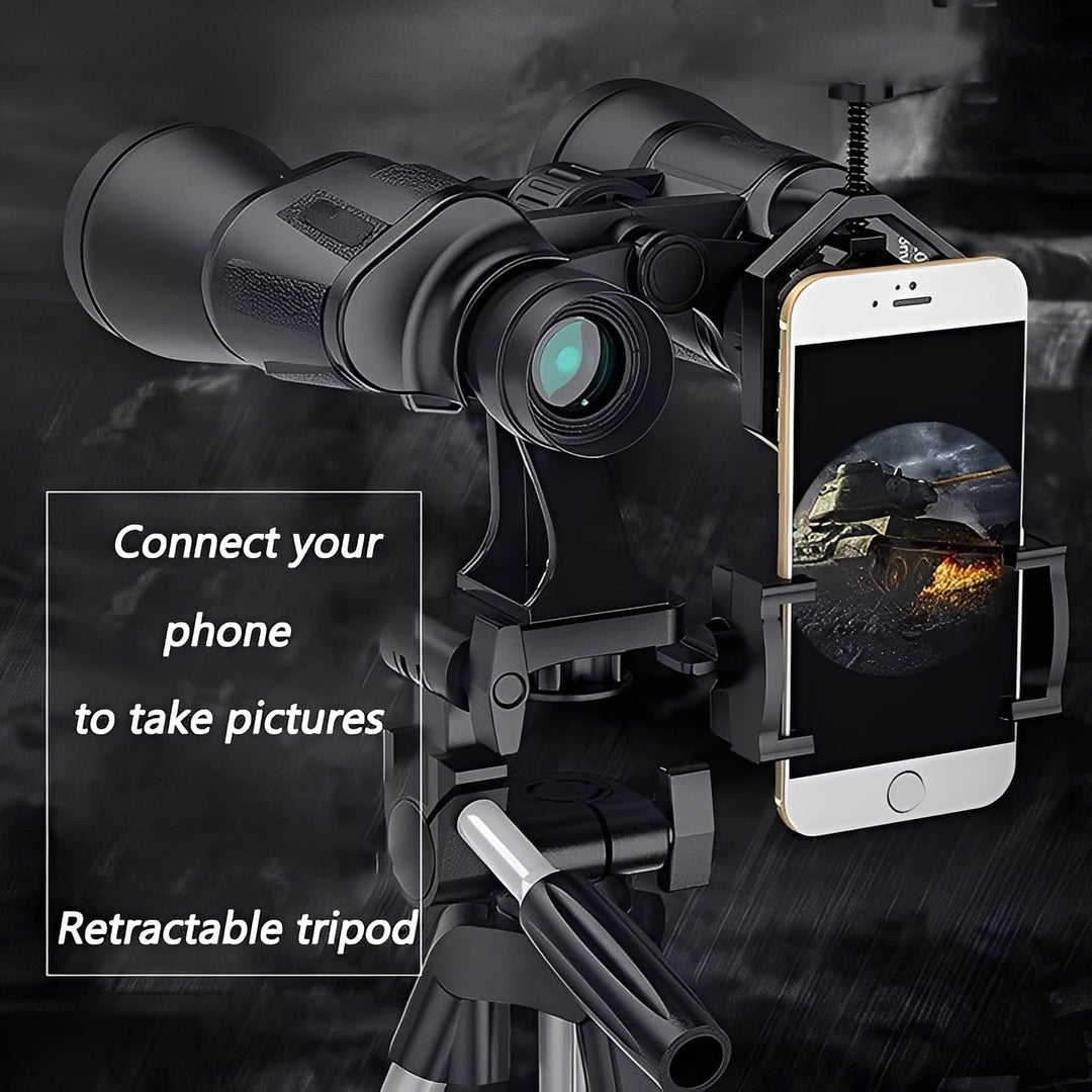 Binoculars with Adjustable Focus and Phone Mount
