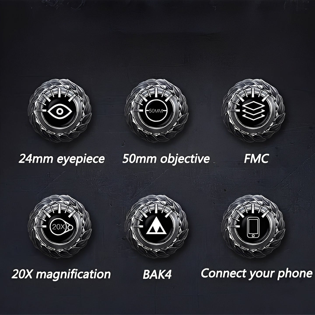 Binoculars with Adjustable Focus and Phone Mount