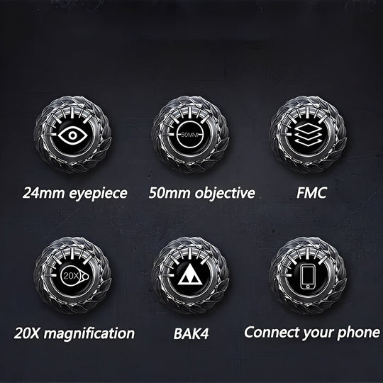 Binoculars with Adjustable Focus and Phone Mount