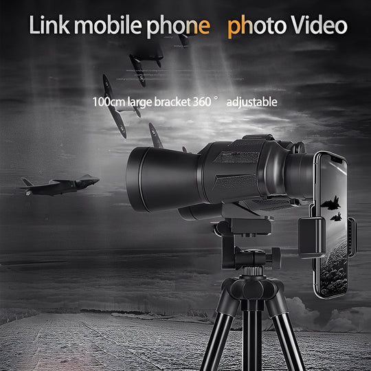 Binoculars with Adjustable Focus and Phone Mount