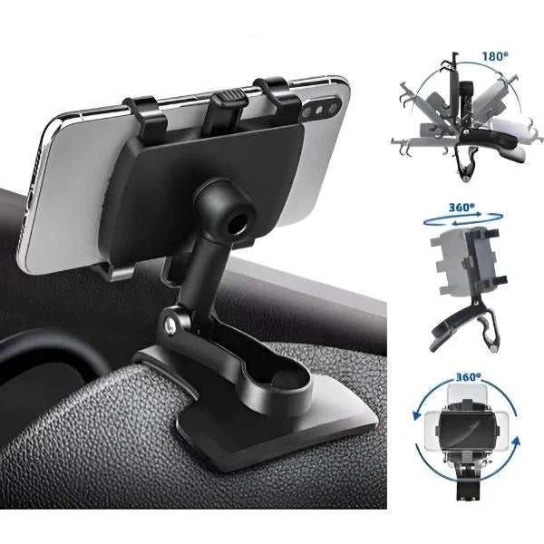 Car Phone Holder with Dashboard Mount and Adjustable Angle