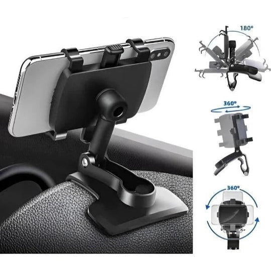 Car Phone Holder with Dashboard Mount and Adjustable Angle