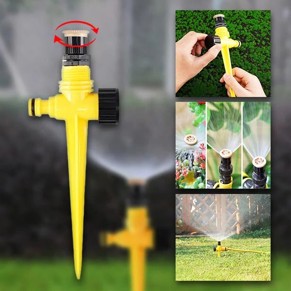 Garden Sprinklers with 360-Degree Rotation and Adjustable Spray