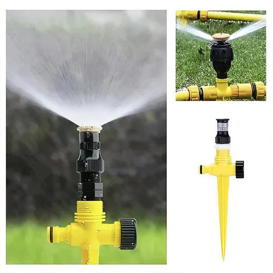 Garden Sprinklers with 360-Degree Rotation and Adjustable Spray