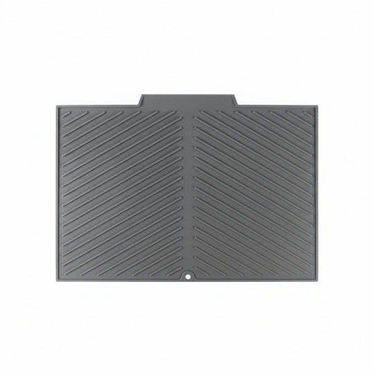 Drying Mat with Grooved Drain and Silicone Material