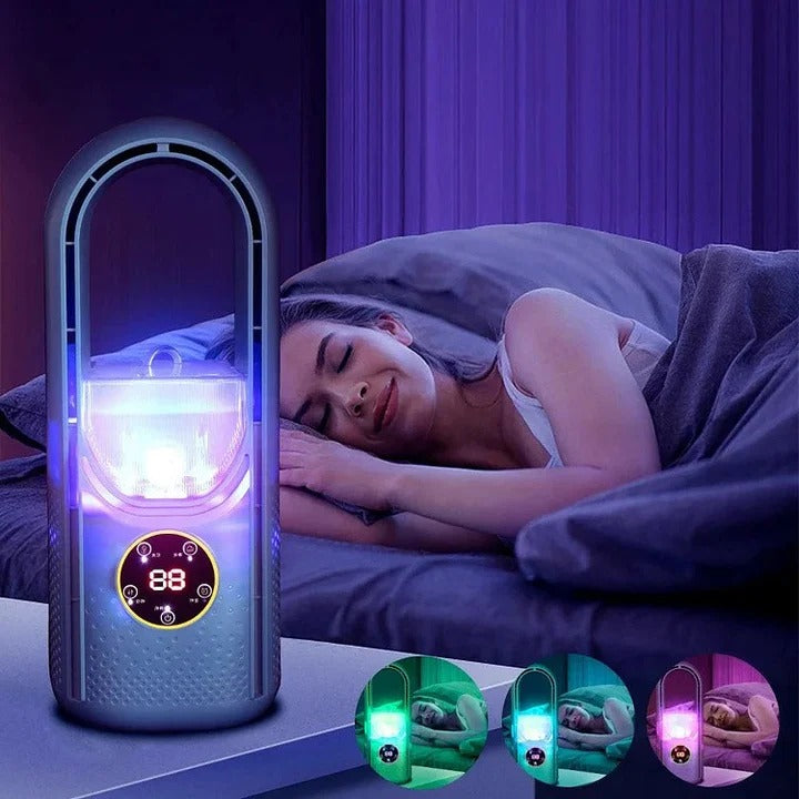 Bladeless Fan with USB Charging and Water Tank