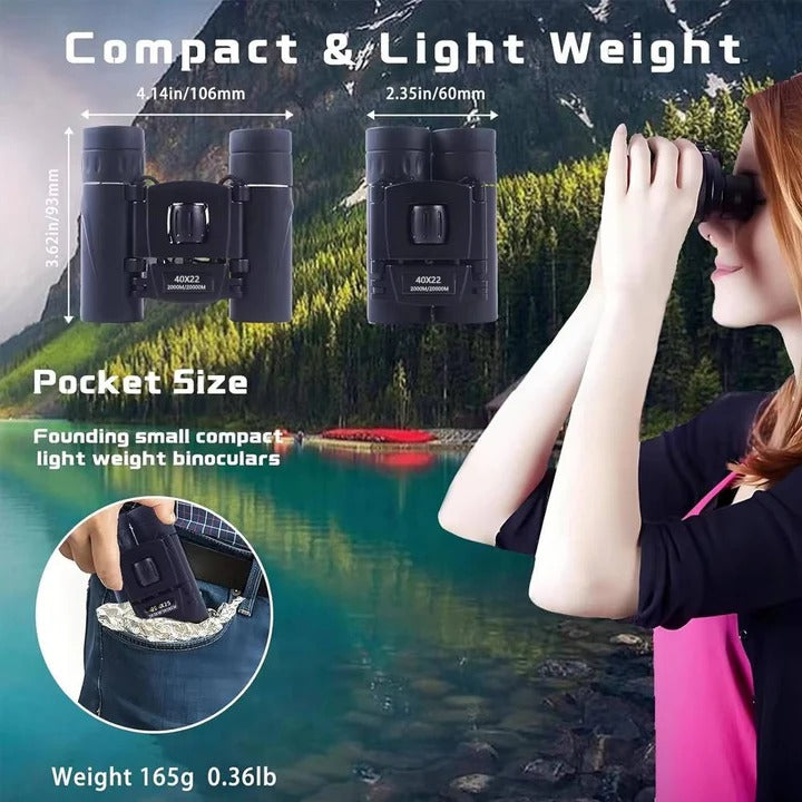Binoculars with 40x Zoom and 22mm Lens