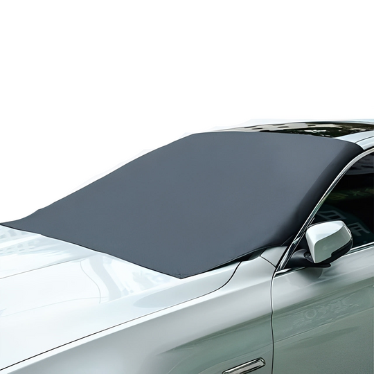 Windshield Cover with Magnetic Fasteners and Storage Pouch