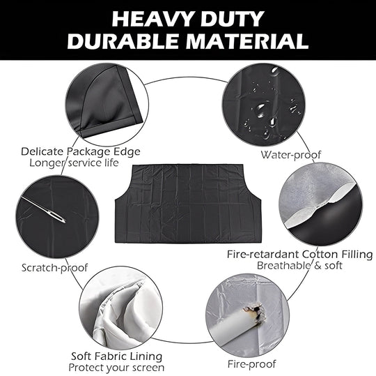 Windshield Cover with Magnetic Fasteners and Storage Pouch