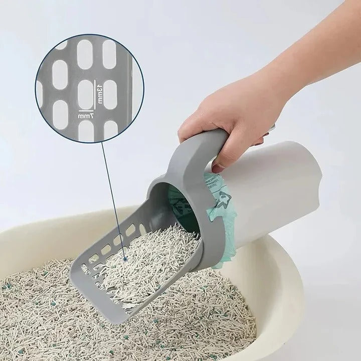 Cat Litter Scoop with Waste Container and Sifter