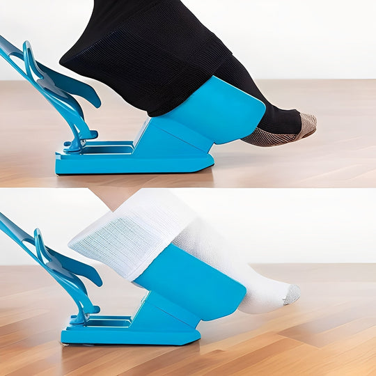 Compression Stocking Aid with Long Handle and Dressing Support